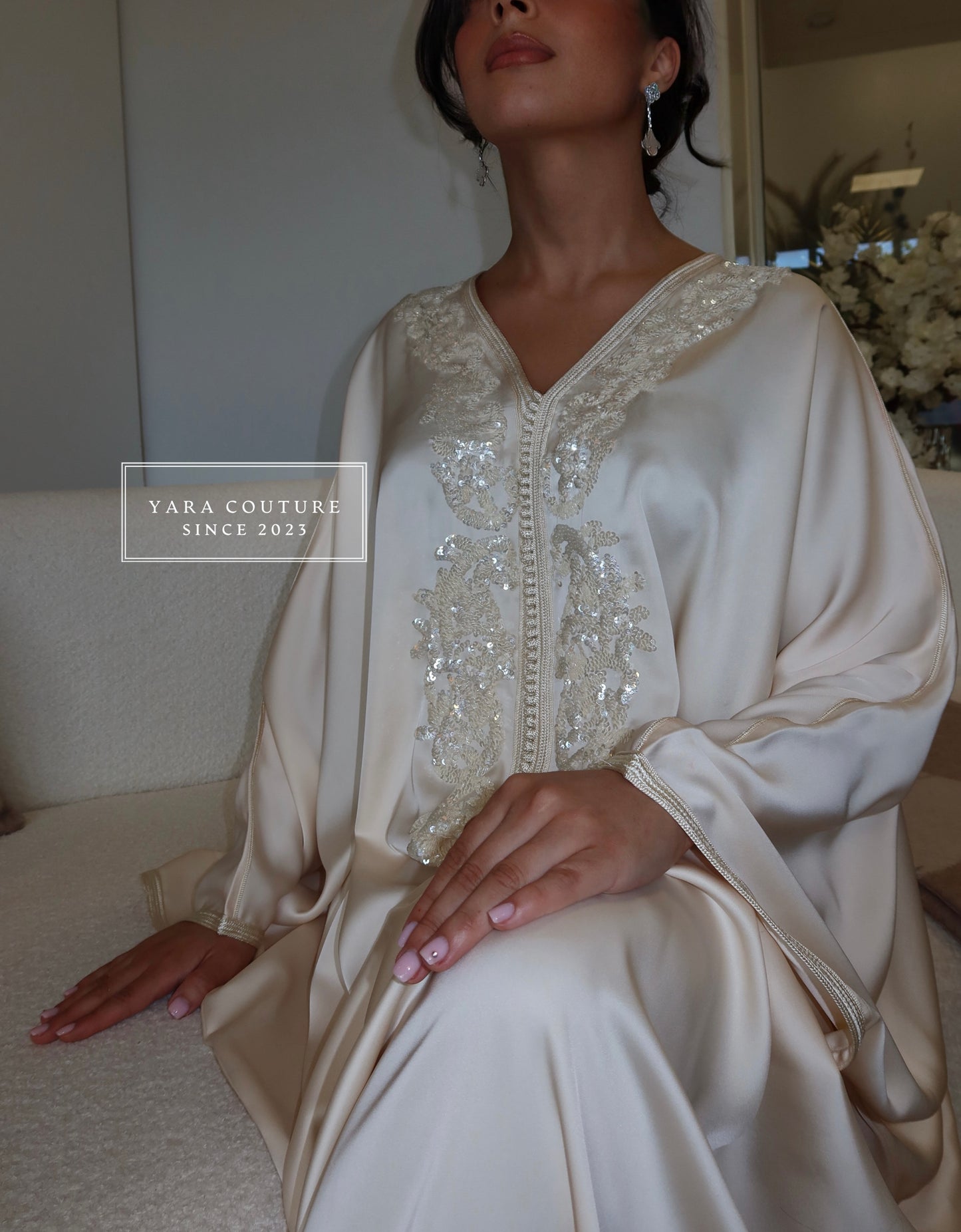 Kandoura Paillette Beige
