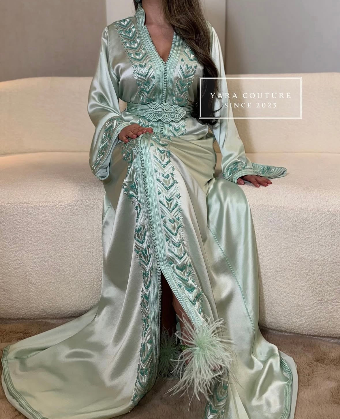 Kaftan mint green