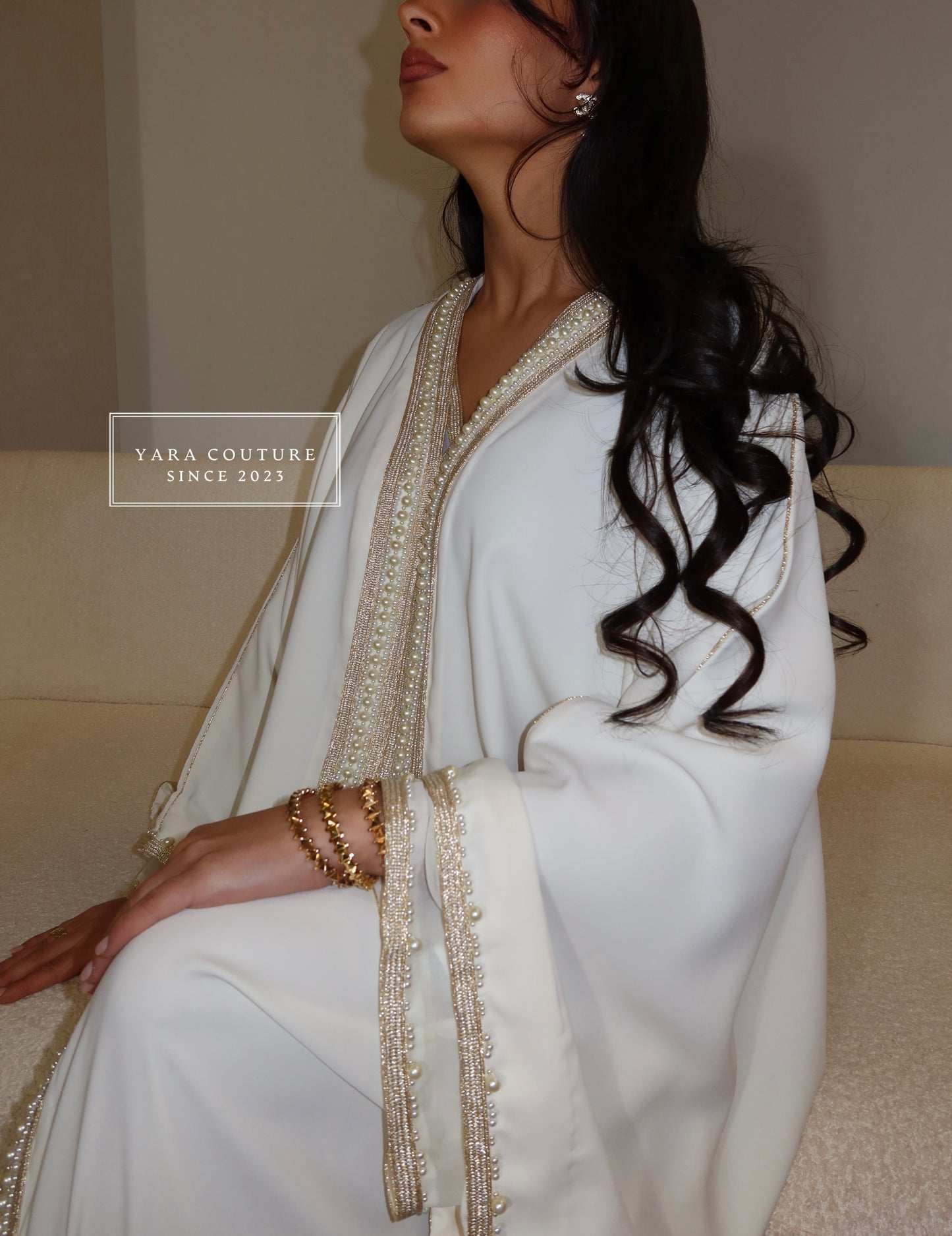 Kandoura Pearls white