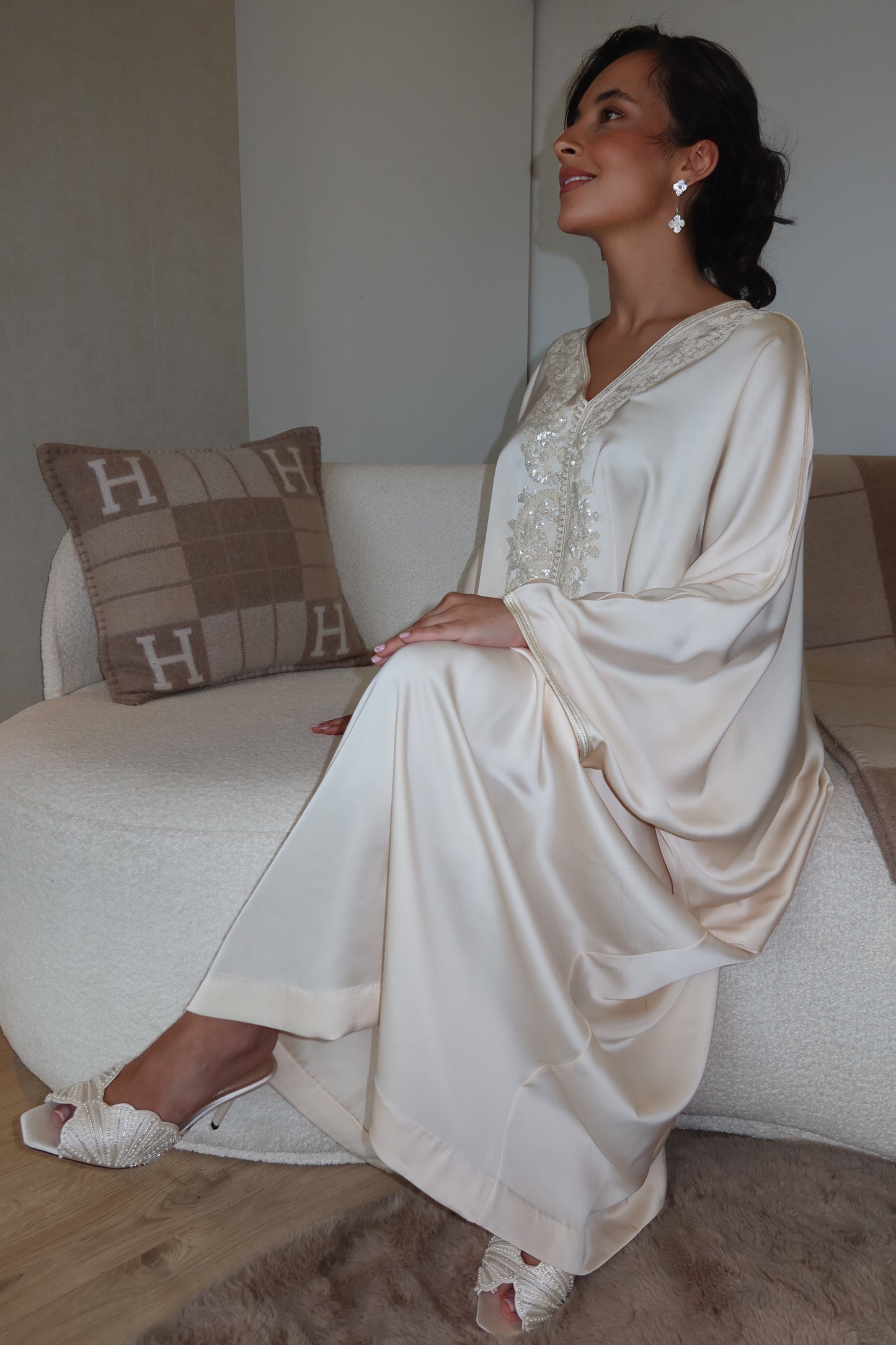 Kandoura Paillette Beige