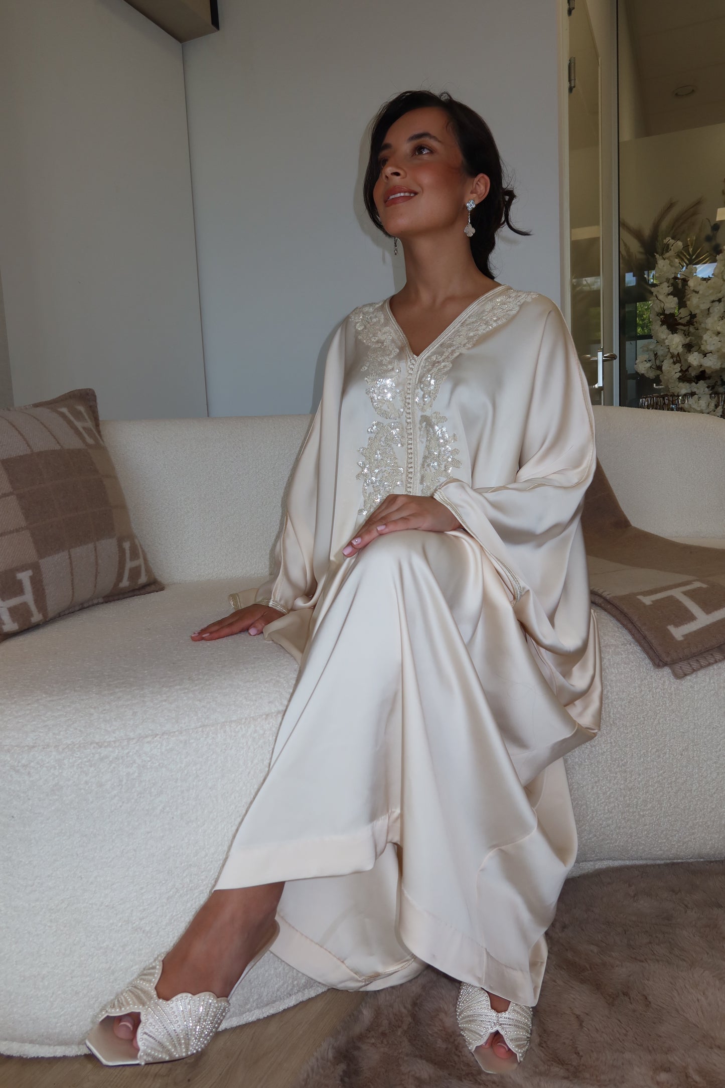 Kandoura Paillette Beige