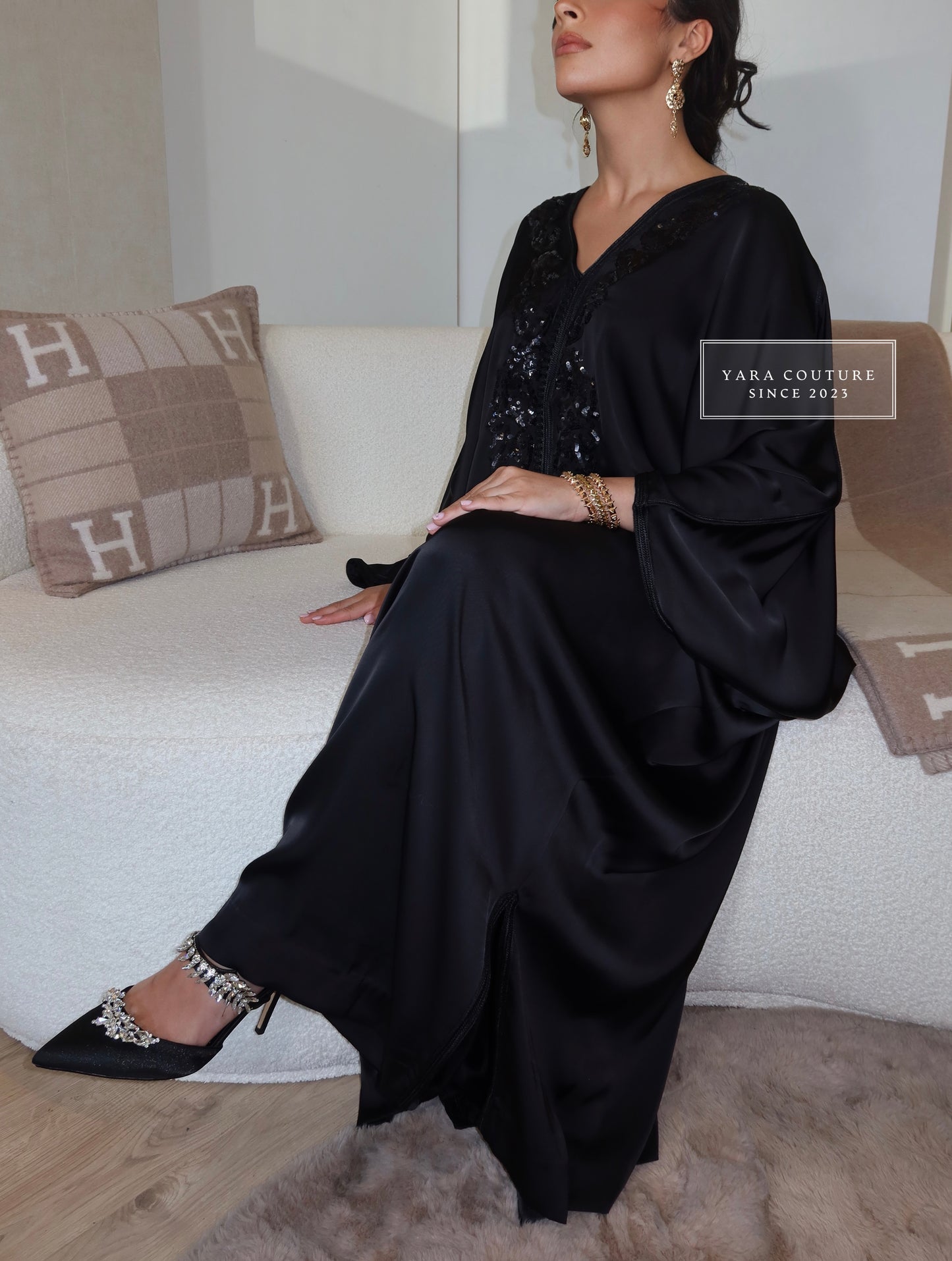 Kandoura Paillette Black