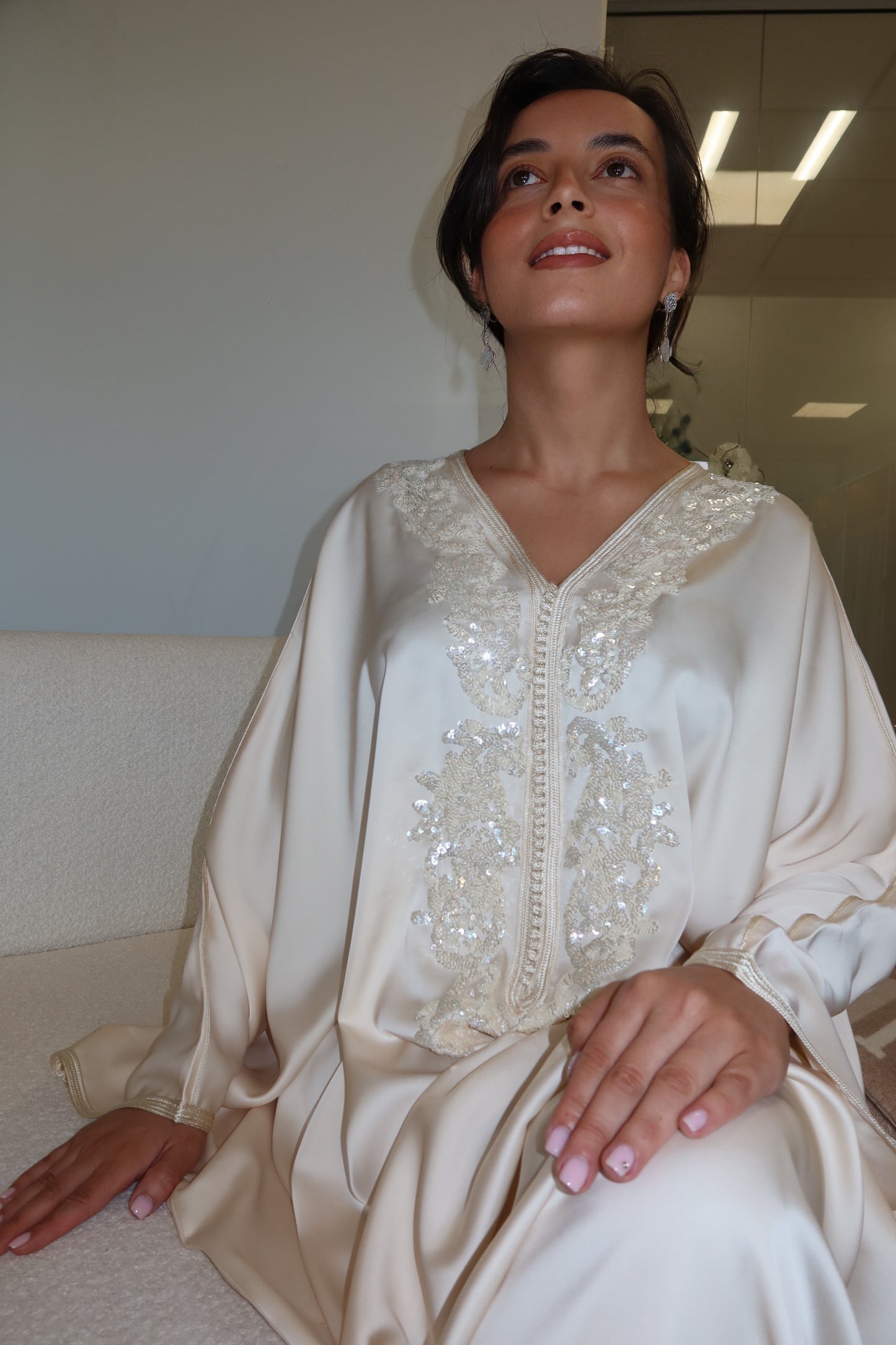 Kandoura Paillette Beige