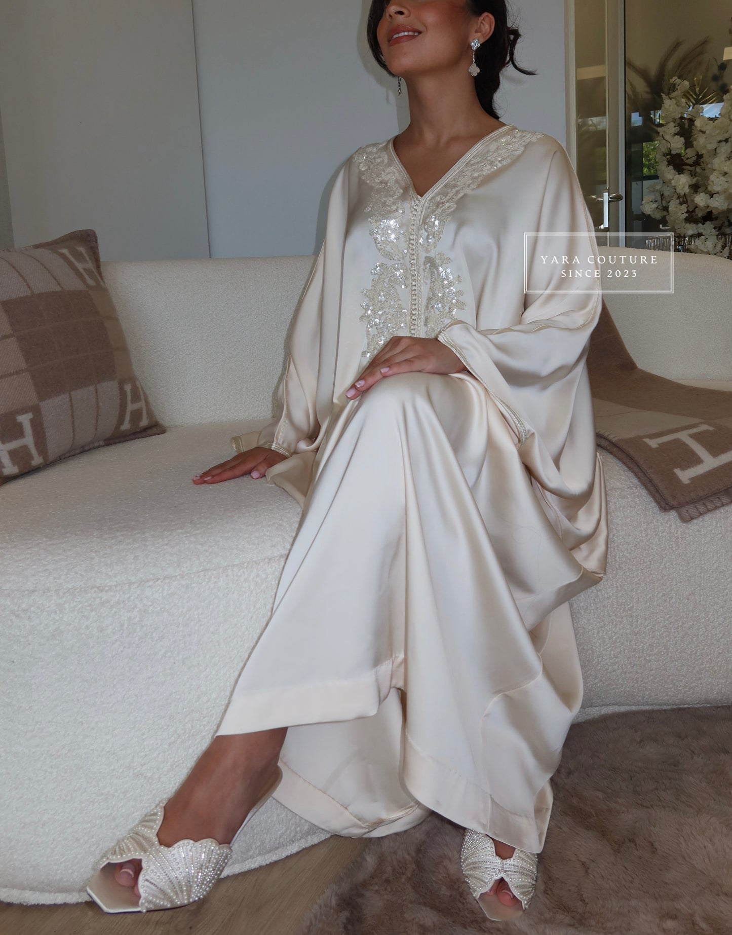 Kandoura Paillette Beige