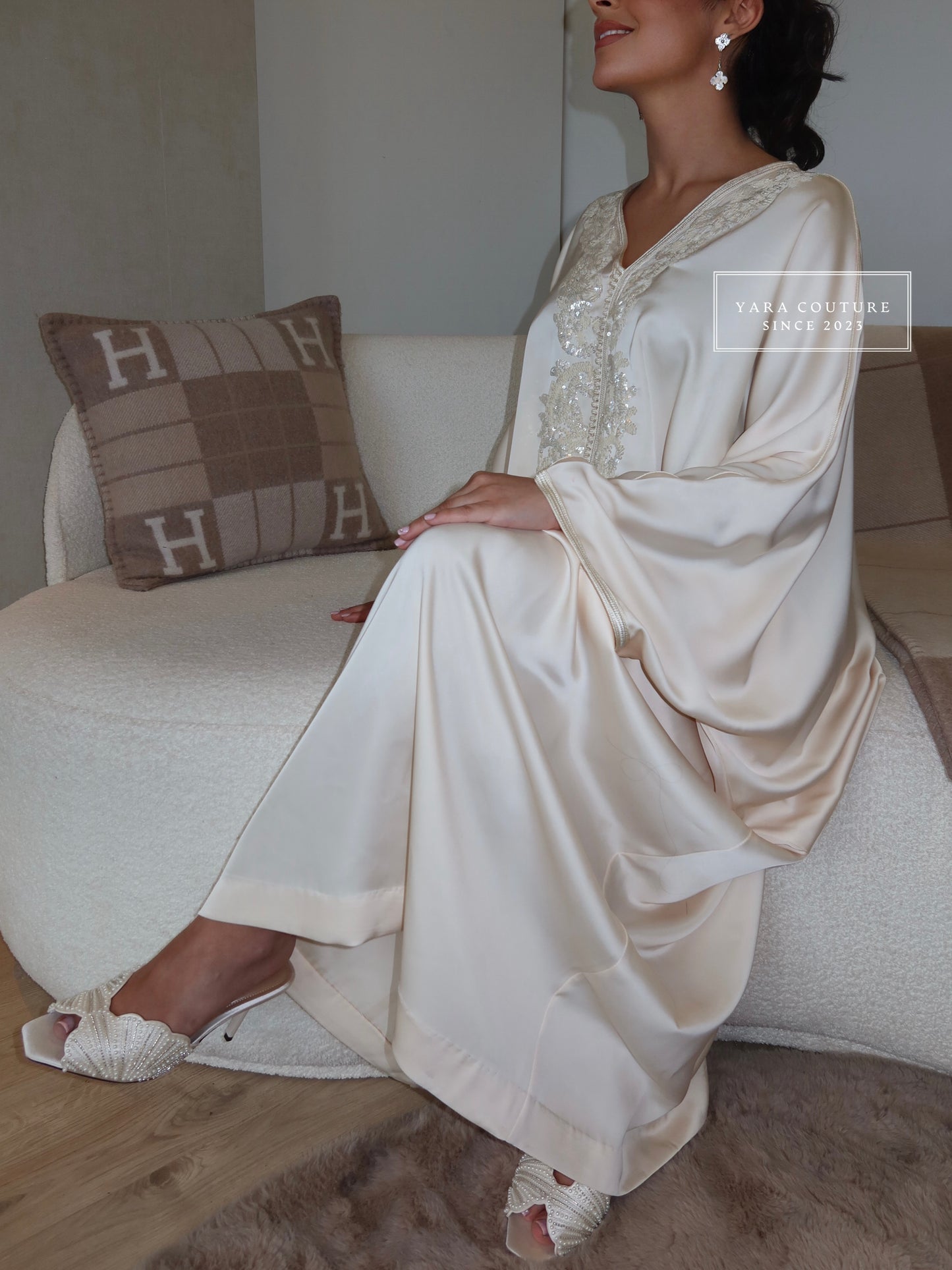 Kandoura Paillette Beige